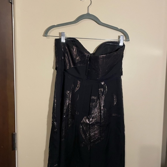 NICOLE MILLER COLLECTION BLACK SILK CHIFFON Mini dress - Picture 11 of 16